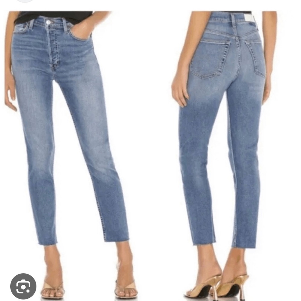 Re/Done Originals High Rise Self Corps Button Fly Jeans Size 25